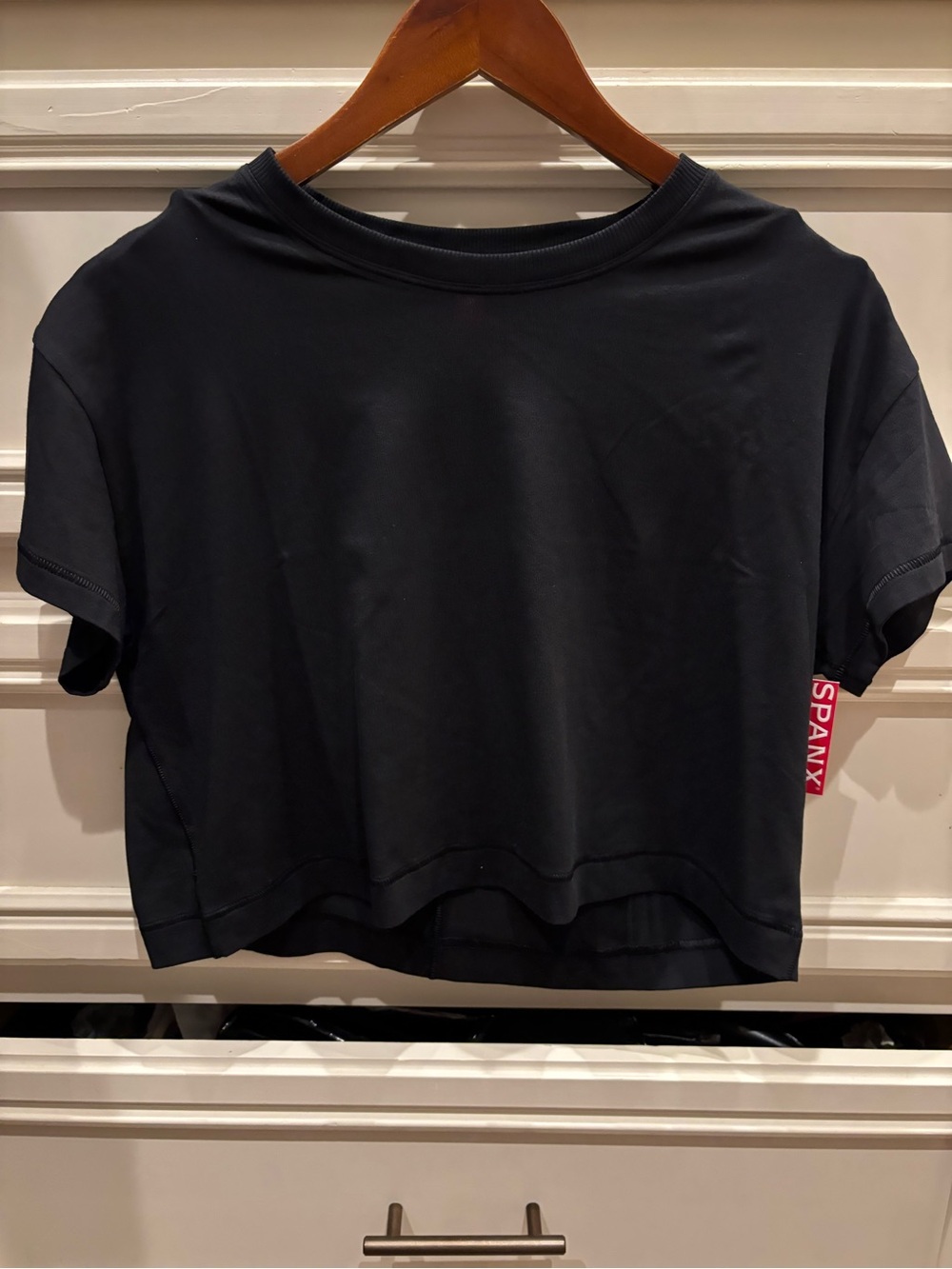 SPANX Black Cropped Tee NWT